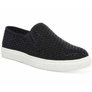 Womens Wild Pair Cute Sparkly Black Slip On Boat Shoes - Sz 8.5 8 1/2